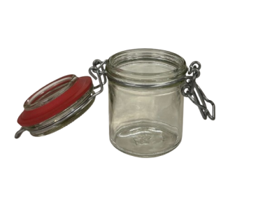 Preview: Drahtbügelglas 167 ml rund, mit Deckel und Dichtung